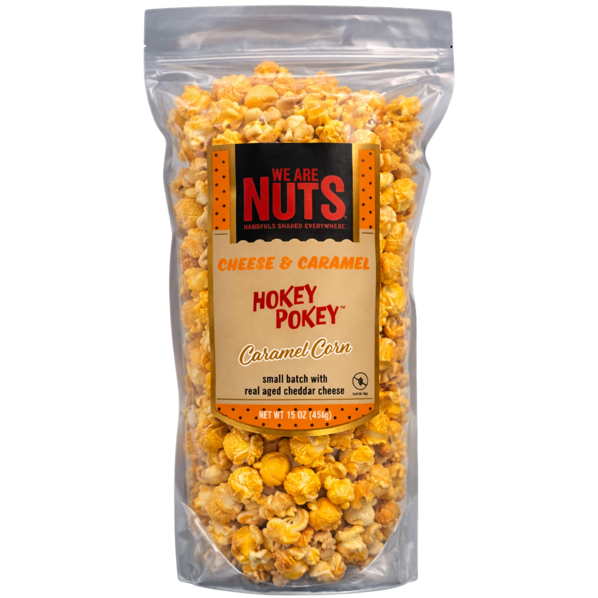 ※キズあり　アンカーホッキング【ペーパーウェイト（ハニーゴールド）】 Cheese & Caramel Popcorn Hokey Pokey® 15oz | We Are Nuts