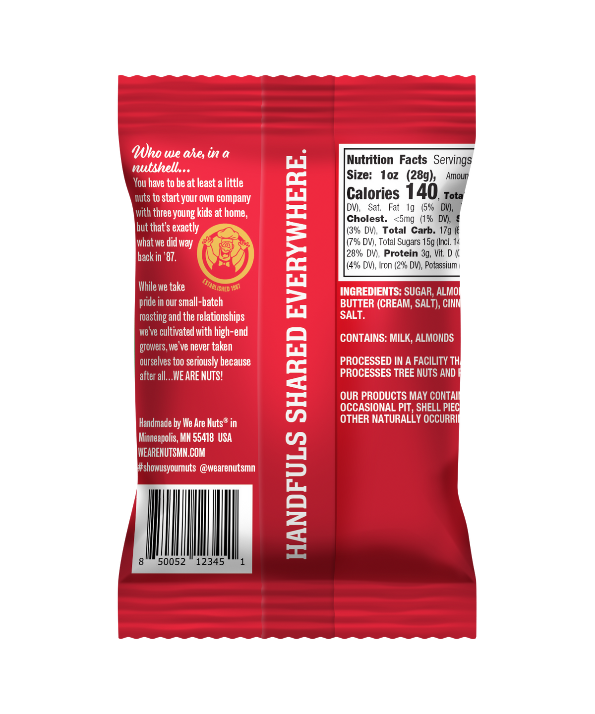Cinnamon Toasted Toffee Almonds Snack Pack-Toffee Nuts-We Are Nuts!