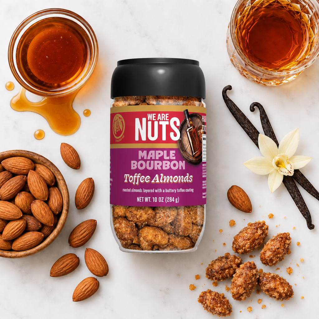 Maple Bourbon Toffee Almonds-Toffee Nuts-We Are Nuts!