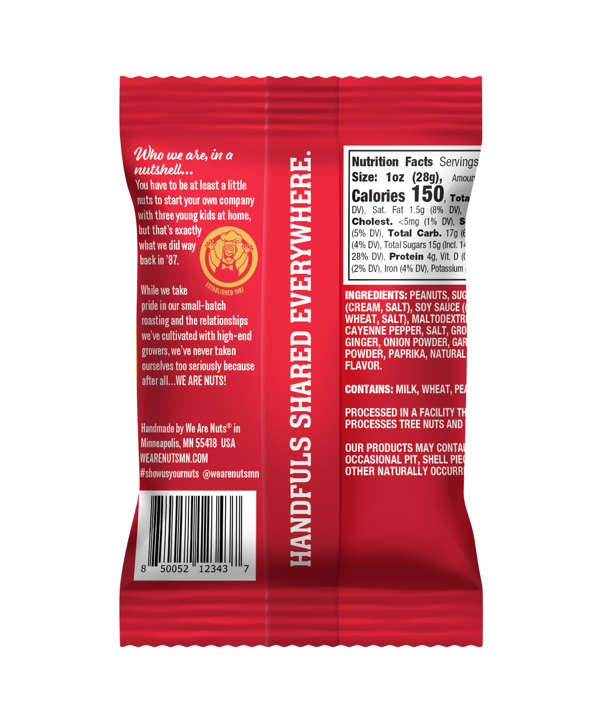 Hot Nuts Toffee Peanuts Snack Packs-Toffee Nuts-We Are Nuts!