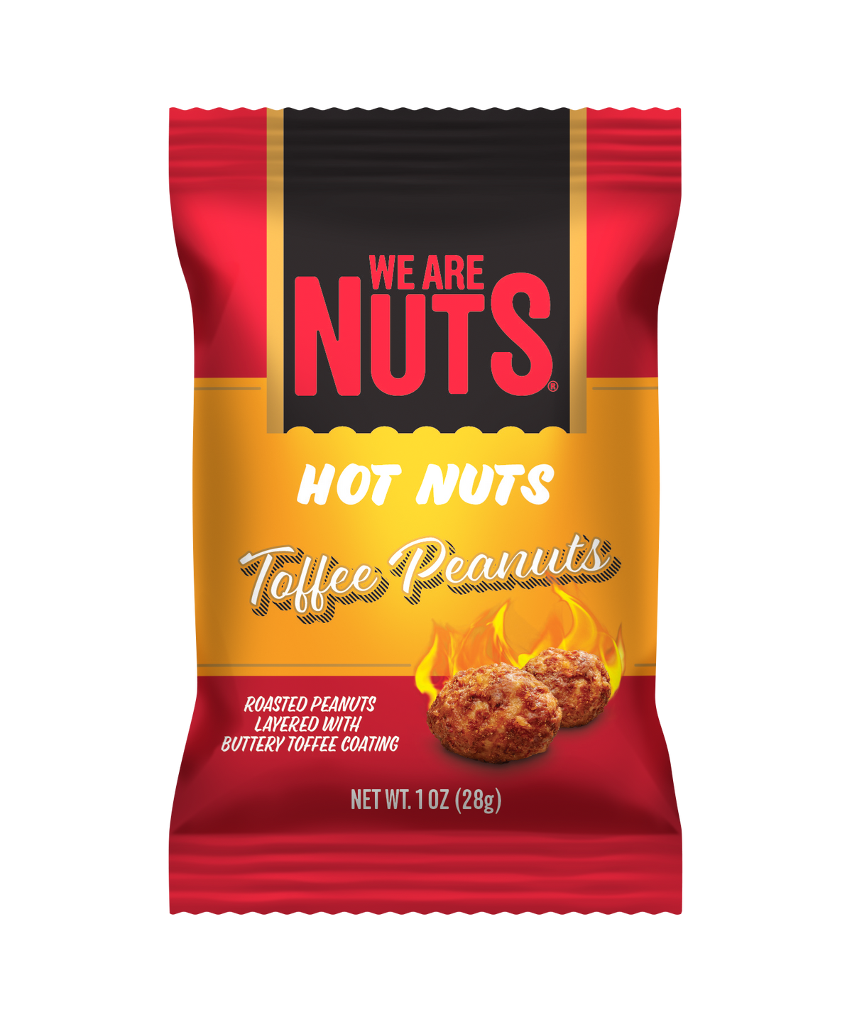 Hot Nuts Toffee Peanuts Snack Packs-Toffee Nuts-We Are Nuts!