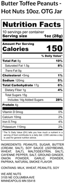 Hot Nuts Toffee Peanuts-Toffee Nuts-We Are Nuts!