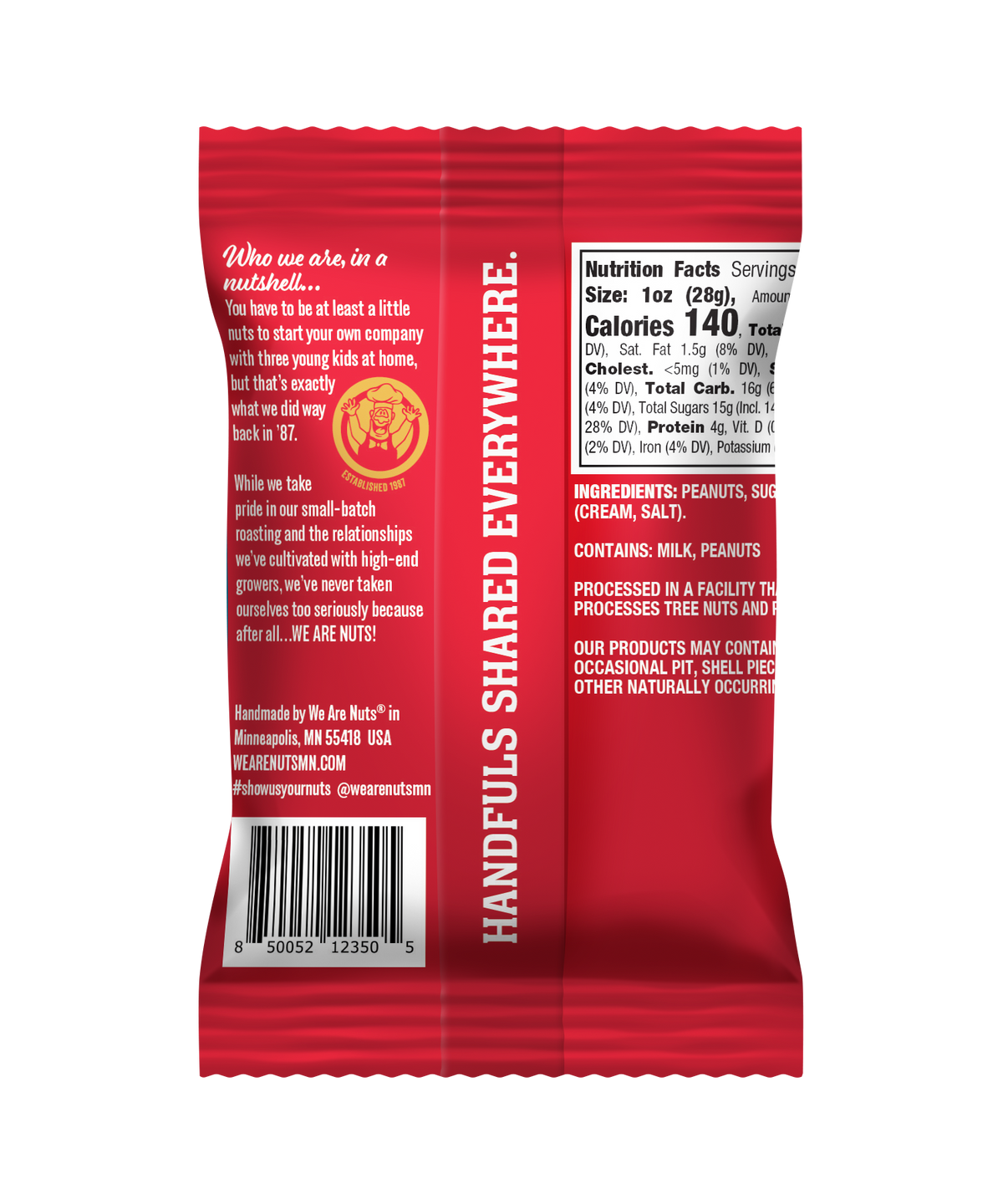 Original Toffee Peanuts Snack Pack-Toffee Nuts-We Are Nuts!