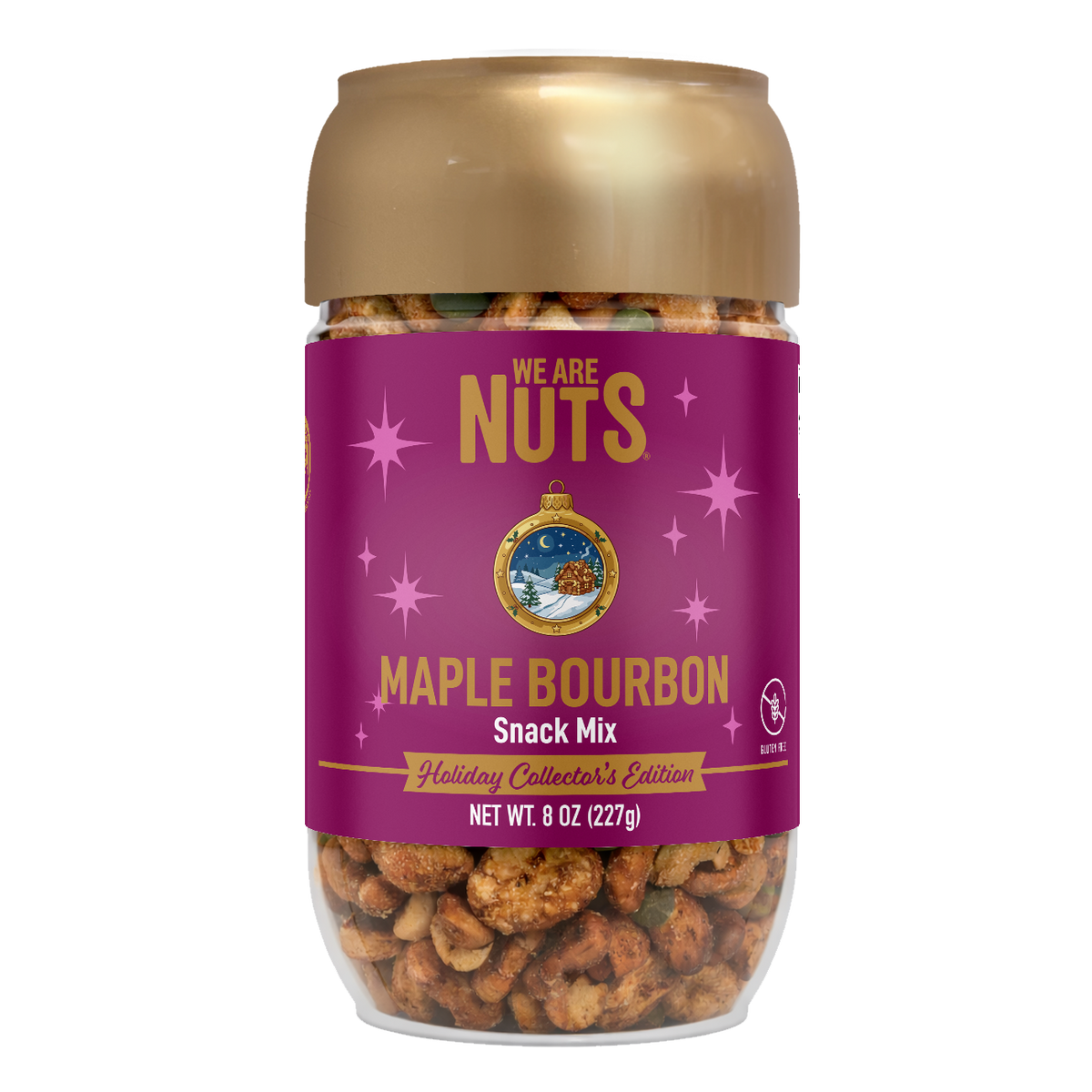 Maple Bourbon Holiday Collector's Edition Snack Mix - 12 Pack-Specialty Snack Mixes-We Are Nuts!