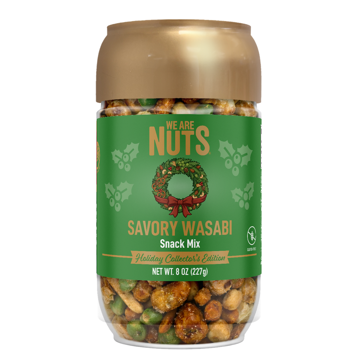 Savory Wasabi Holiday Collector's Edition Snack Mix (12 Pack)-Specialty Snack Mixes-We Are Nuts!