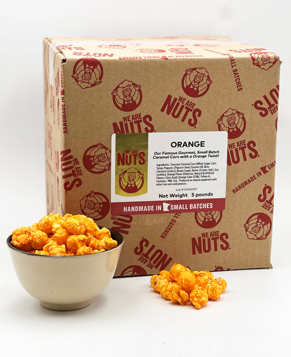 Fruit Flavored Gourmet Caramel Corn: ORANGE (BULK) 5LBS!-Nuts-We Are Nuts!
