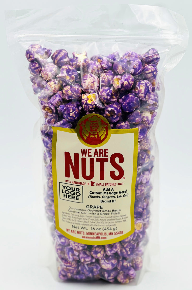 Fruit Flavored Gourmet Caramel Corn: PURPLE GRAPE (BULK) 5LBS!-Nuts-We Are Nuts!