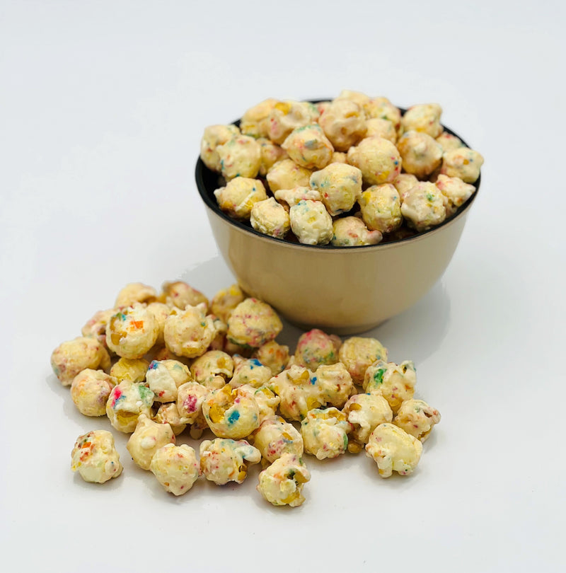 Fruit Flavored Gourmet Caramel Corn: WHITE BIRTHDAY CAKE (BULK) 5LBS!-Nuts-We Are Nuts!
