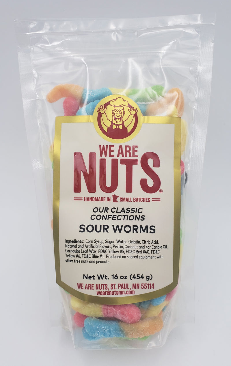 Sour Gummy Worms (16 oz)-Nuts-We Are Nuts!