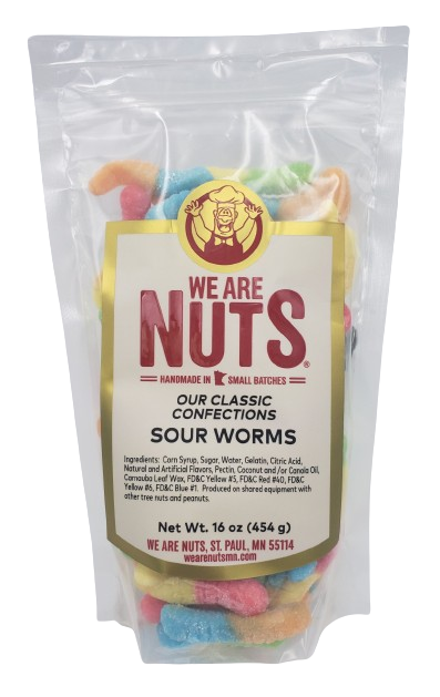 Sour Gummy Worms (16 oz)-Nuts-We Are Nuts!