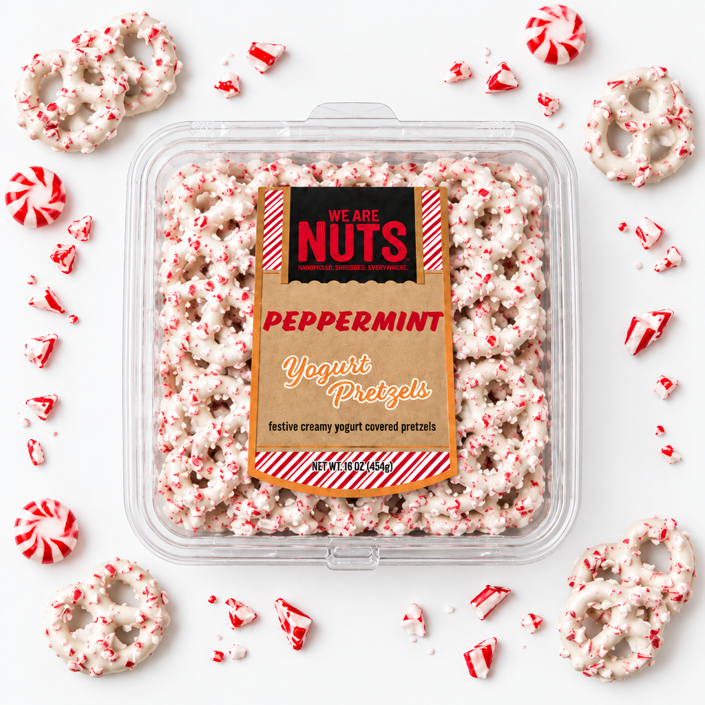 Peppermint Yogurt Covered Pretzels-Chocolate, Yogurt, & Pretzels-We Are Nuts!