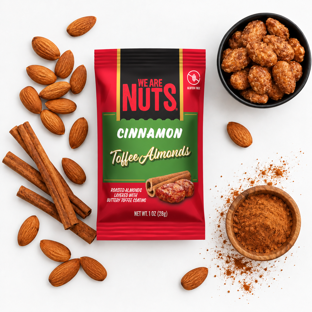 Cinnamon Toasted Toffee Almonds Snack Pack-Toffee Nuts-We Are Nuts!