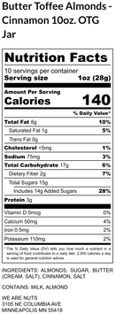 Cinnamon Toasted Toffee Almonds (10 oz)-Toffee Nuts-We Are Nuts!