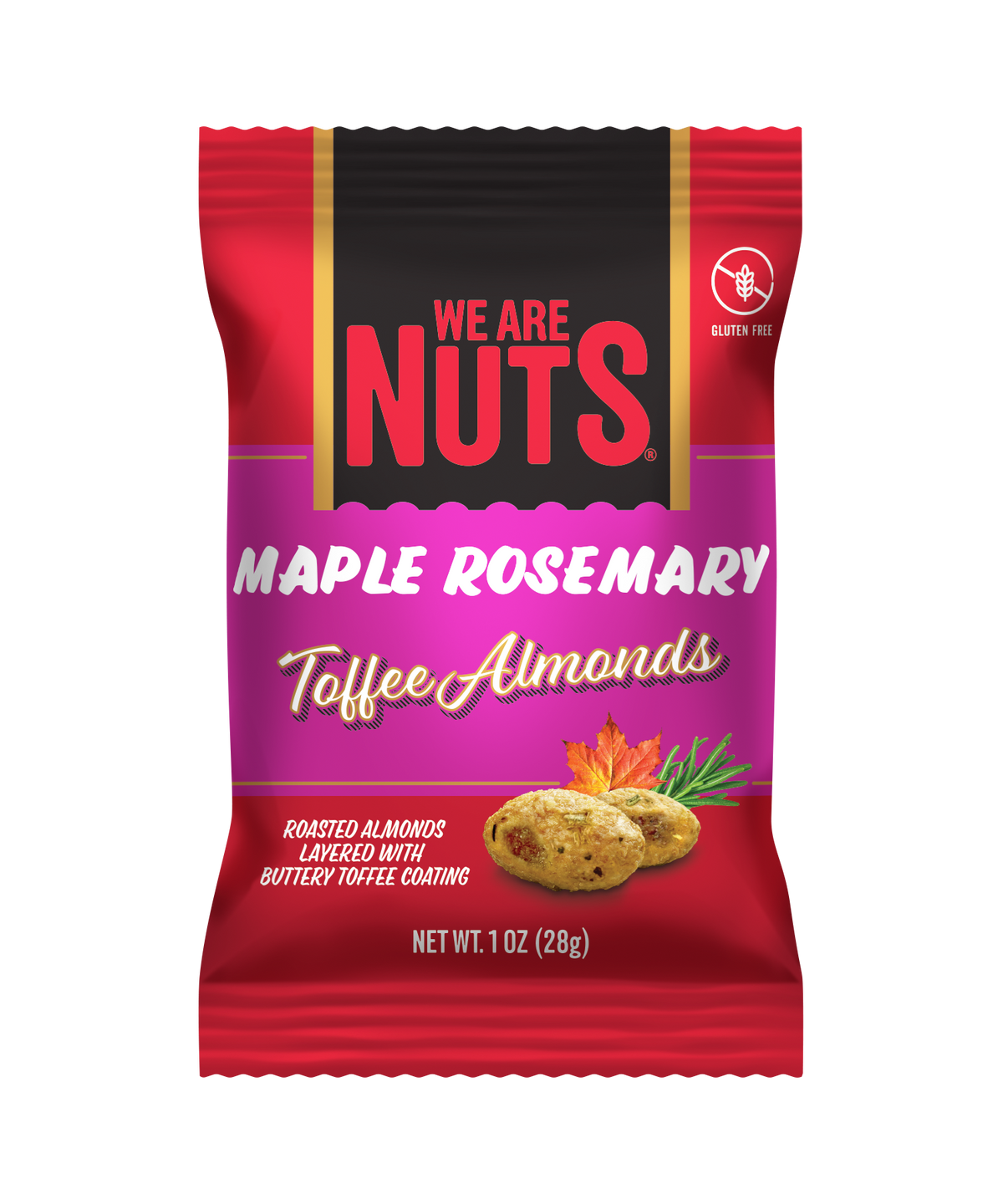 Rosemary Maple Toffee Almonds Snack Pack-Toffee Nuts-We Are Nuts!