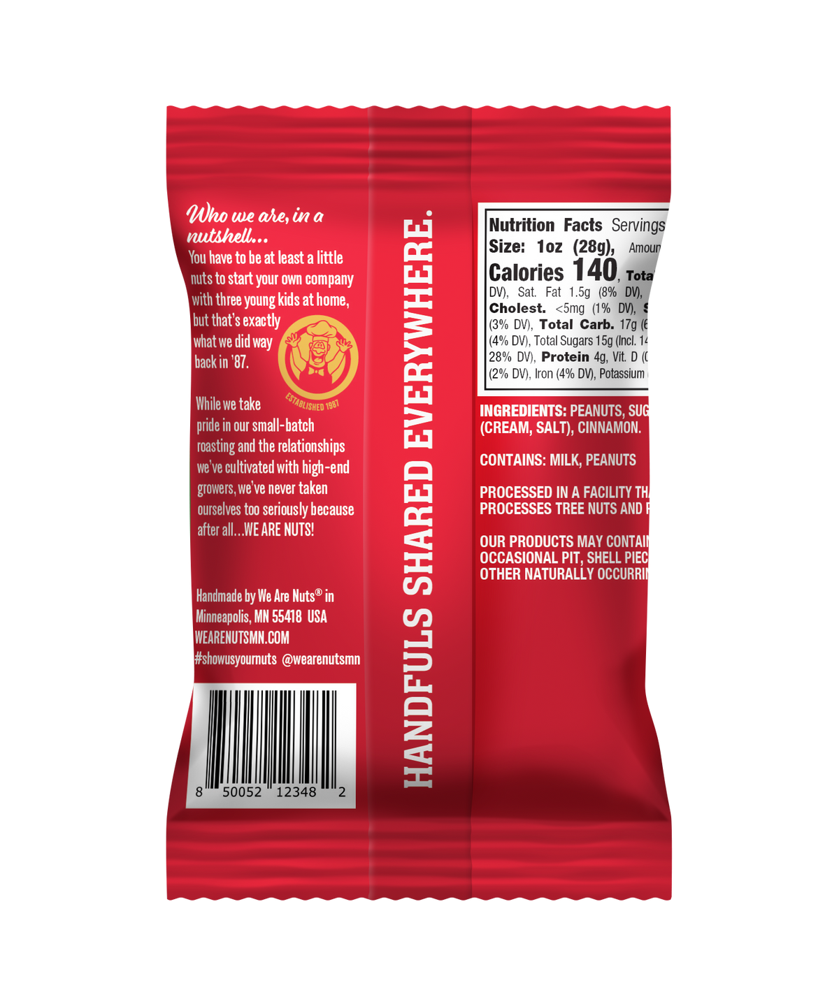 Cinnamon Toasted Toffee Peanuts Snack Pack-Toffee Nuts-We Are Nuts!