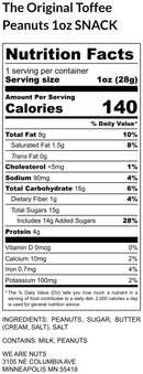 1 oz - Original Toffee Peanuts-Toffee Nuts-We Are Nuts!