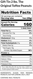 Our Best Selling Butter Toffee Peanuts Gift Tin (2 lb)-Gift-We Are Nuts!