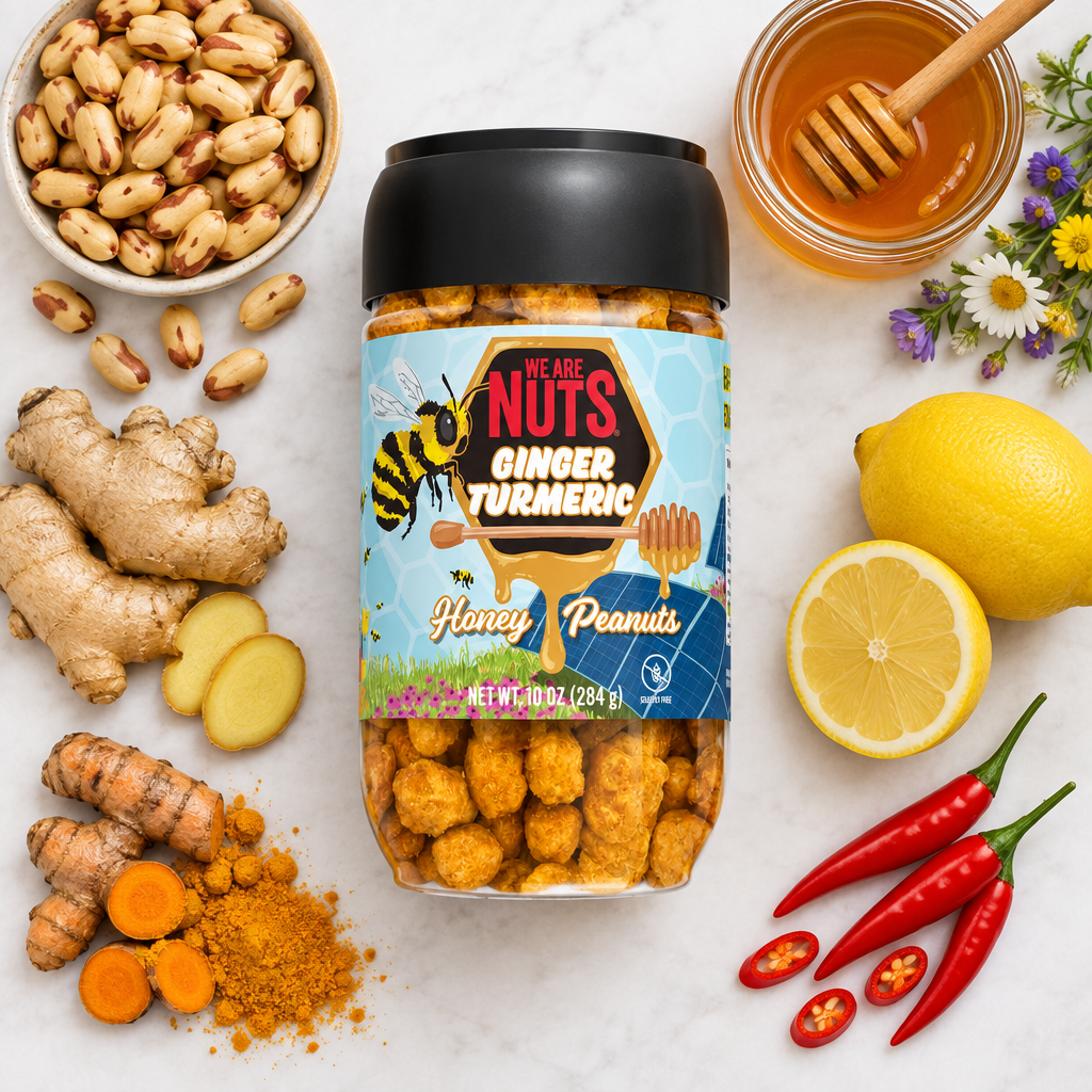 Ginger Turmeric Honey Peanuts-Toffee Nuts-We Are Nuts!