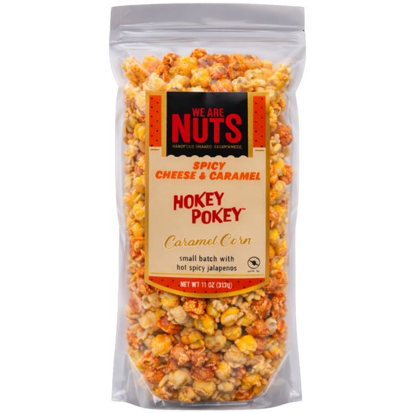 Spicy Cheese & Caramel Hokey Pokey 15 oz – Sweet & Spicy | We Are Nuts