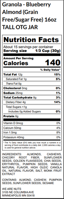 Blueberry Almond Grain-Free Granola (1 lb)-Granola-We Are Nuts!