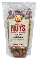 Roasted & Salted Whole Almonds (16 oz)-Nuts & Seeds-We Are Nuts!