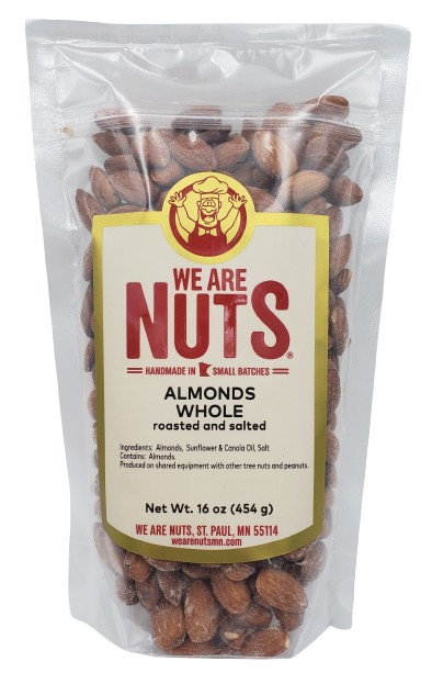 Roasted & Salted Whole Almonds (16 oz)-Nuts-We Are Nuts!