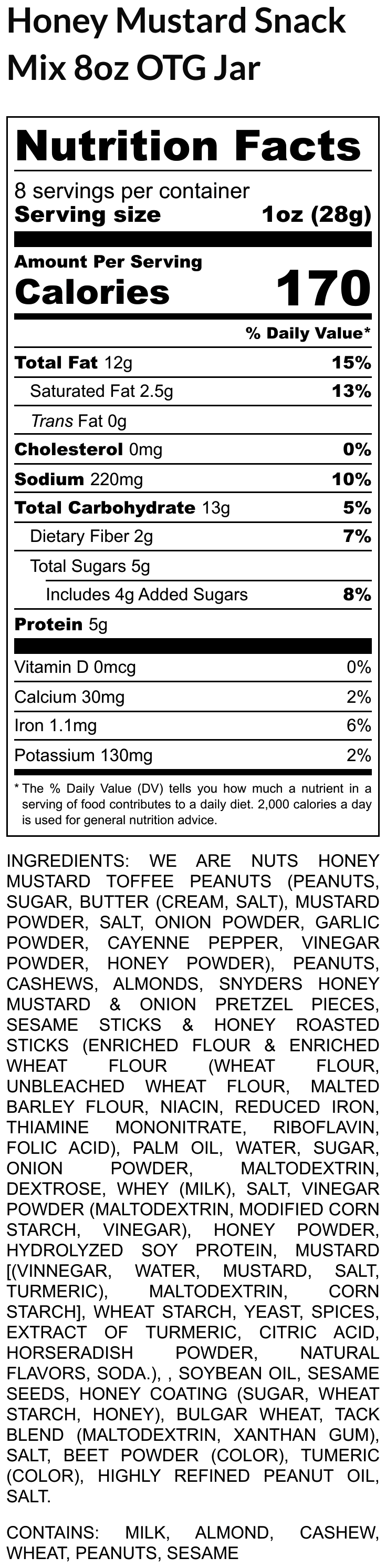 Honey Mustard Snack Mix-We Are Nuts!