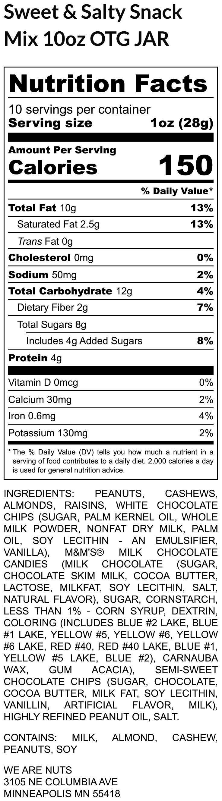 Sweet & Salty Snack Mix-Signature Trail Mixes-We Are Nuts!