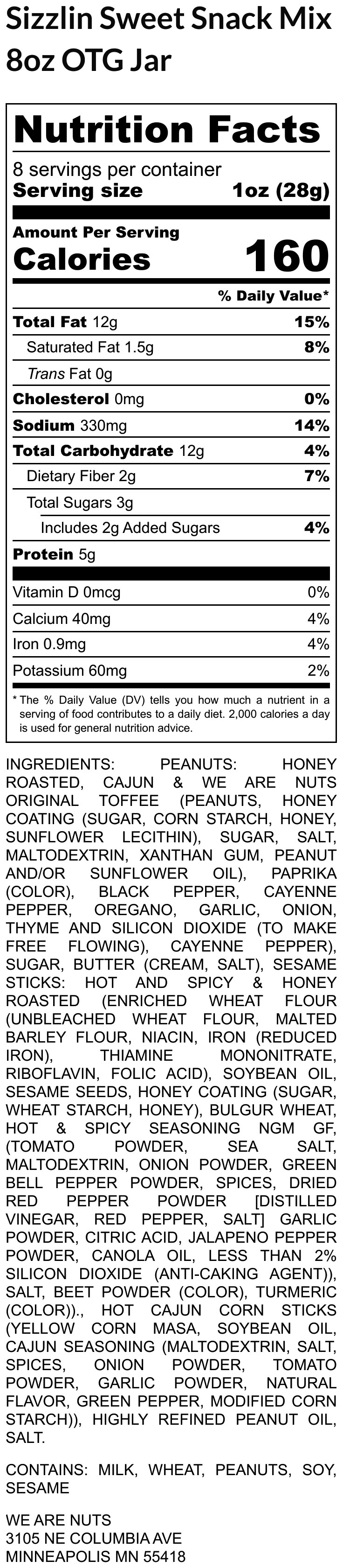 Sizzlin' Sweet Snack Mix-Specialty Snack Mixes-We Are Nuts!