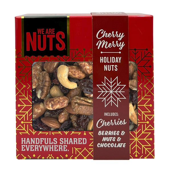 Cherry Merry Holiday Nuts 14oz Gift Box-We Are Nuts!