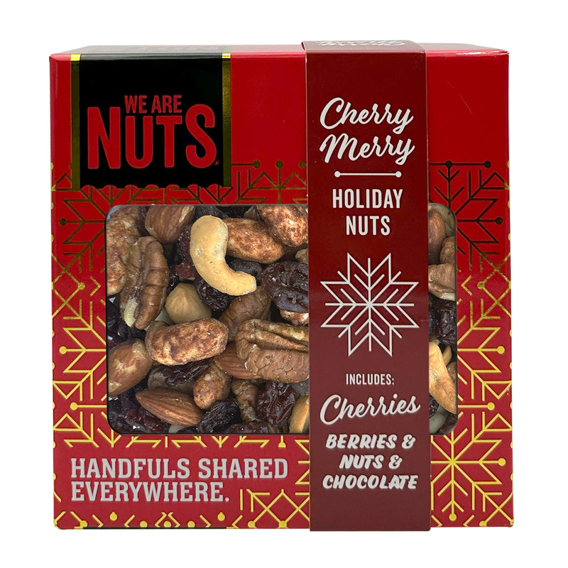 Cherry Merry Holiday Nuts 14oz Gift Box-We Are Nuts!