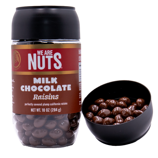 Milk Chocolate Raisins-Chocolate, Yogurt, & Pretzels-We Are Nuts!