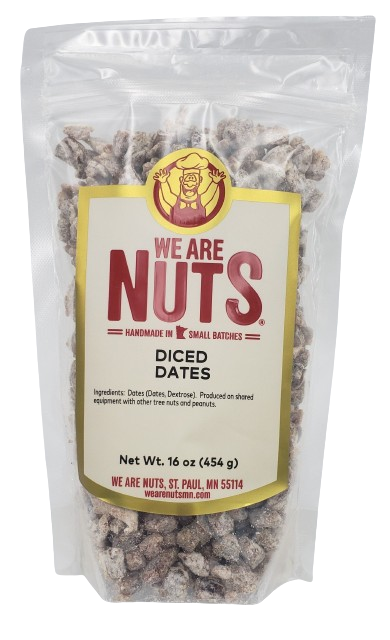 Dates - Diced Dextrose Coated (16 oz)-Dried Fruit-We Are Nuts!