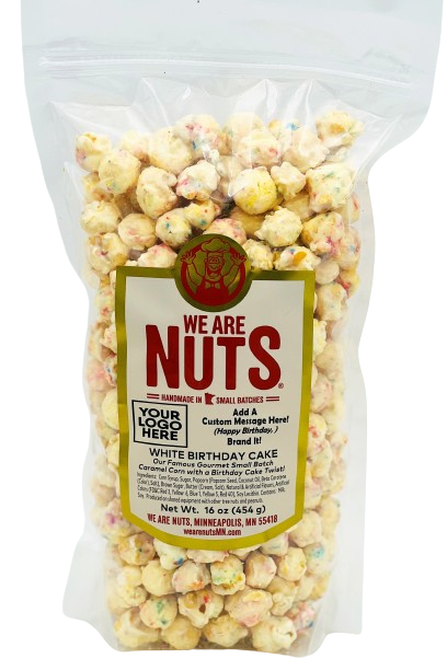 Fruit Flavored Gourmet Caramel Corn: WHITE BIRTHDAY CAKE (BULK) 5LBS!-Nuts-We Are Nuts!