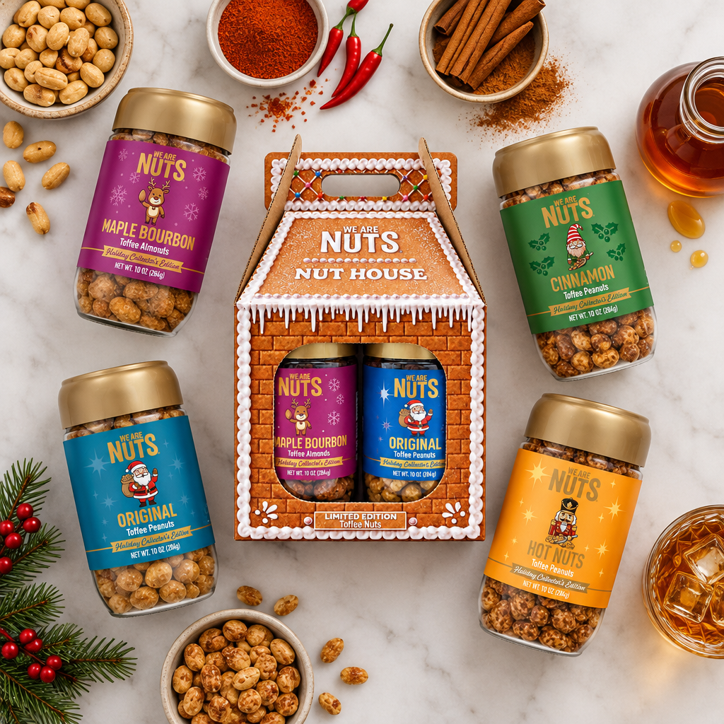 Gingerbread Nut House Toffee Nuts - 4 Pack-Gift-We Are Nuts!