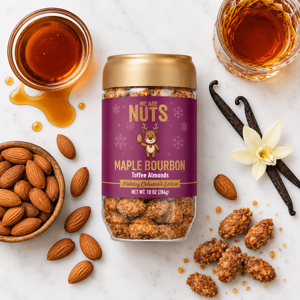 Maple Bourbon Toffee Holiday Collector's Edition Almonds-Toffee Nuts-We Are Nuts!