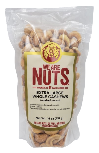 Extra Large Whole Cashews Roasted No Salt (16 oz)-Nuts-We Are Nuts!