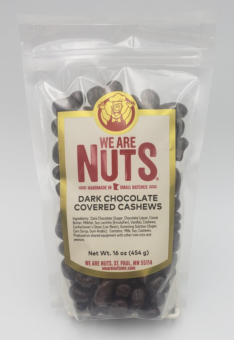 Dark Chocolate Covered Cashews (16 oz)-Nuts-We Are Nuts!