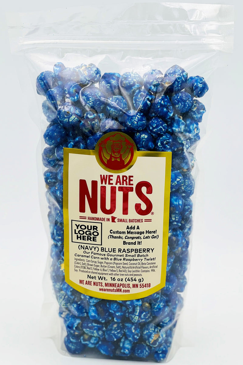 Fruit Flavored Gourmet Caramel Corn: (NAVY) BLUE RASPBERRY (BULK) 5LBS