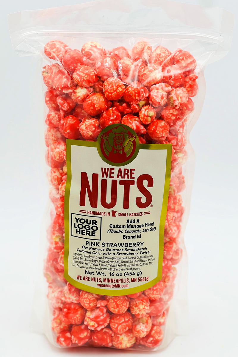 Fruit Flavored Gourmet Caramel Corn: PINK STRAWBERRY (BULK) 5LBS!-Nuts-We Are Nuts!