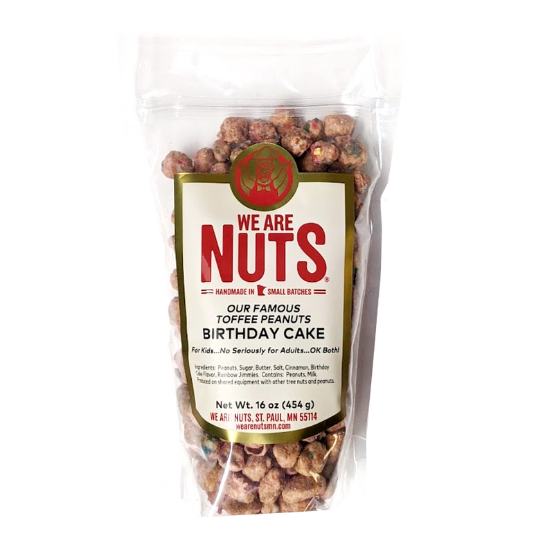 Birthday Cake Toffee Peanuts (16 oz)-Nuts-We Are Nuts!